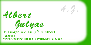 albert gulyas business card